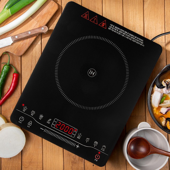 홈플래닛 2000W 고화력 슬림 인덕션 레인지 1구