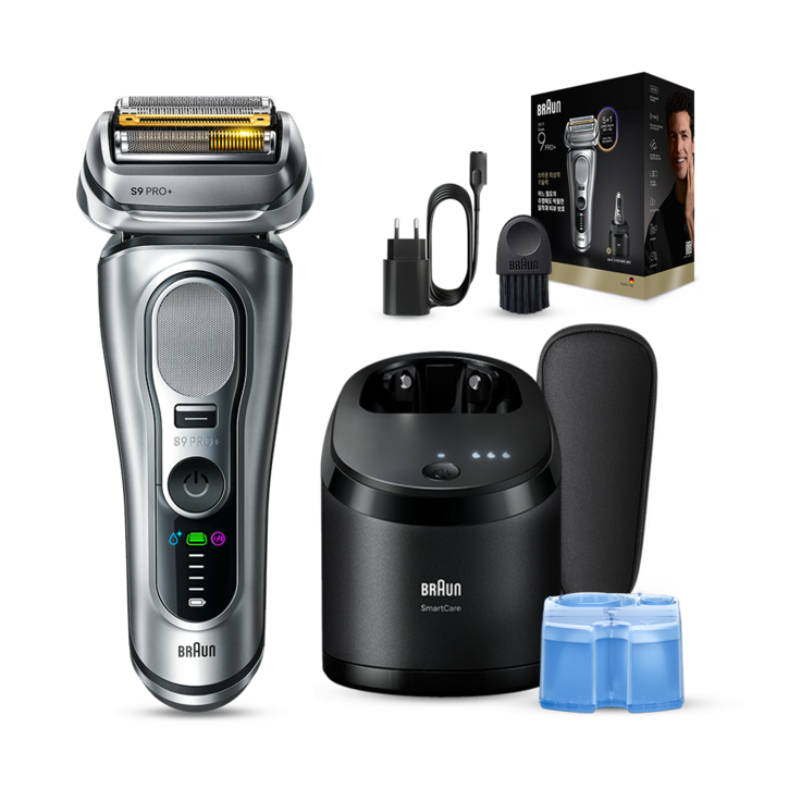 BRAUN 시리즈 9 PRO+ 울트라 씬 전기면도기, 9667cc, 실버