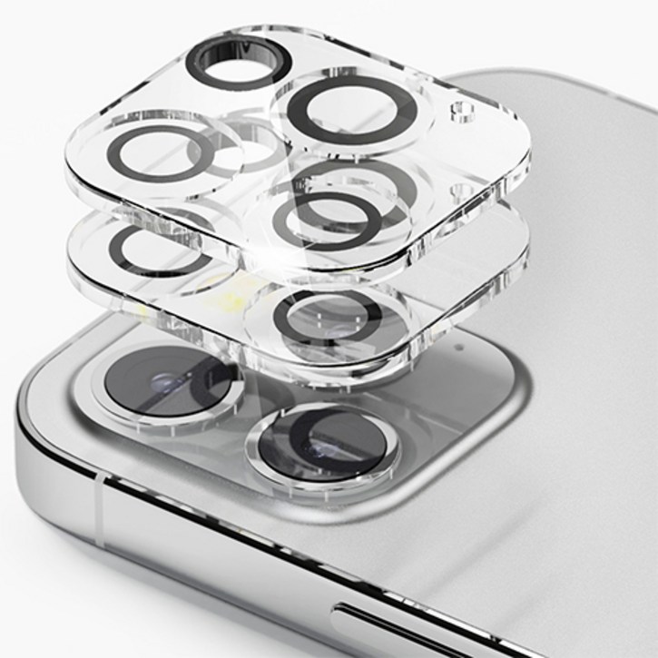 신지모루 빛번짐 방지 휴대폰 카메라 렌즈 강화유리 보호필름 2p 세트, 1세트