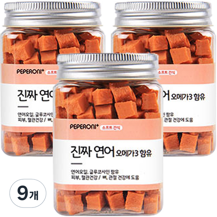 페페로니 진짜 오메가3 애견용 져키, 연어, 180g, 9개 페페로니 진짜 오메가3 애견용 져키, 연어, 180g, 9개