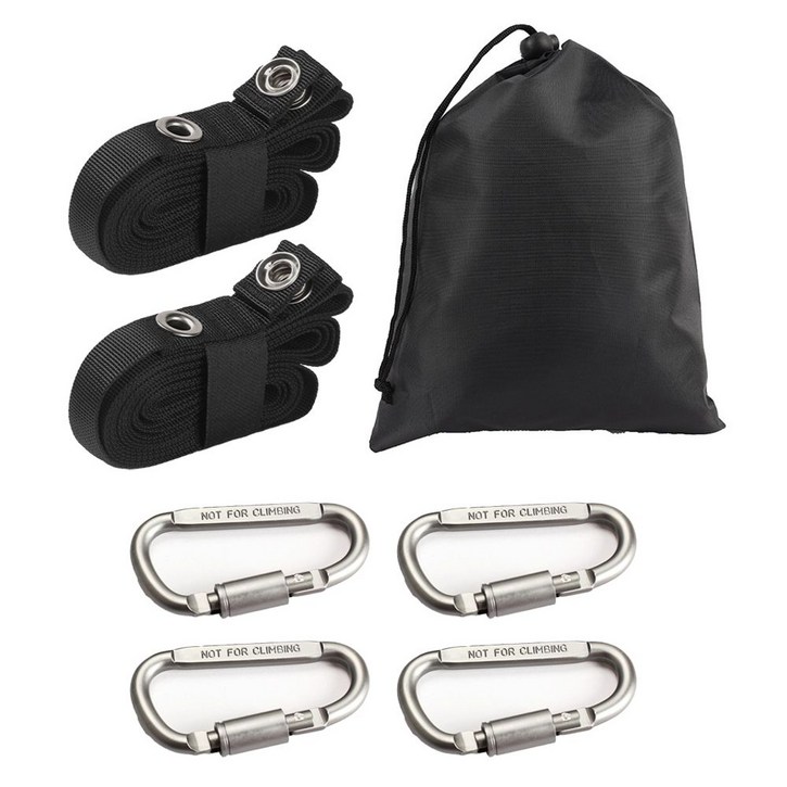 캠플링크 타프 연장 스트랩 2개 비너 4개 세트 웨빙 스트링