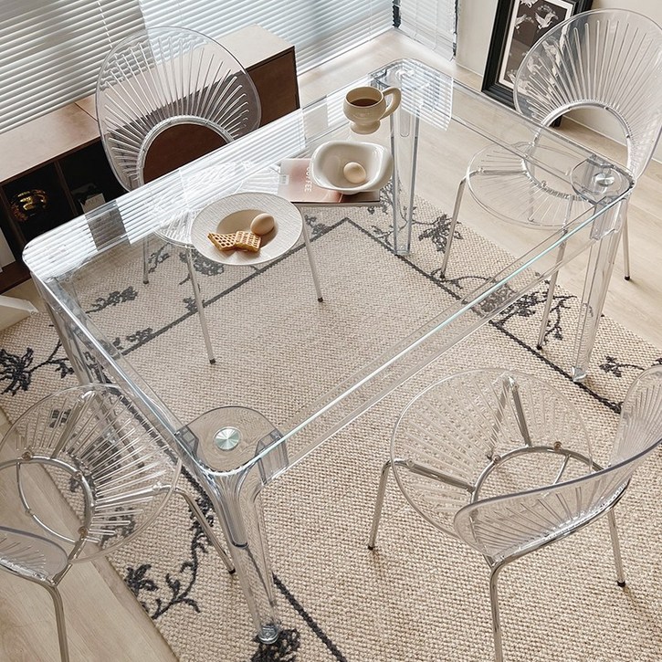 아크릴테이블 투명 사이드테이블 카페 아크릴