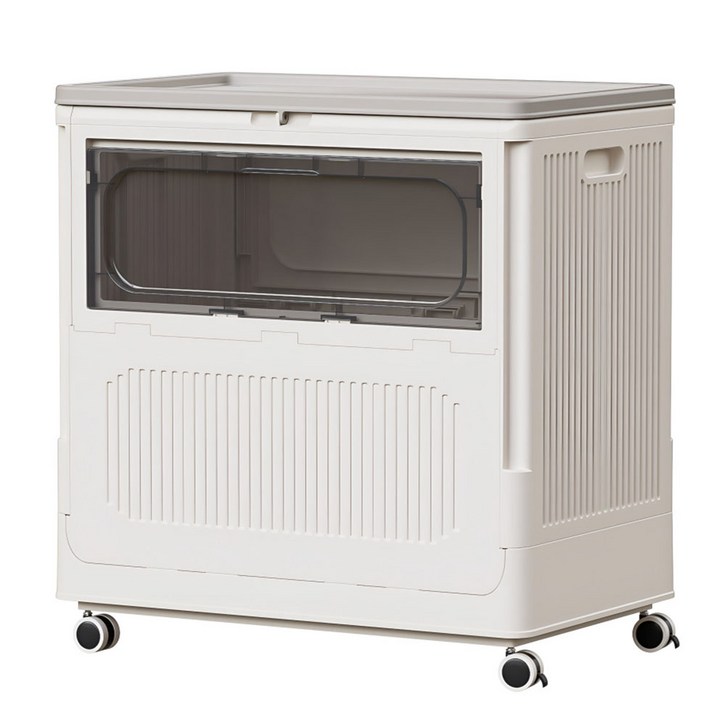 수납하마 대용량 접이식 리빙박스 123L 정리함 멀티수납 간편이동바퀴, 블랙, 1개