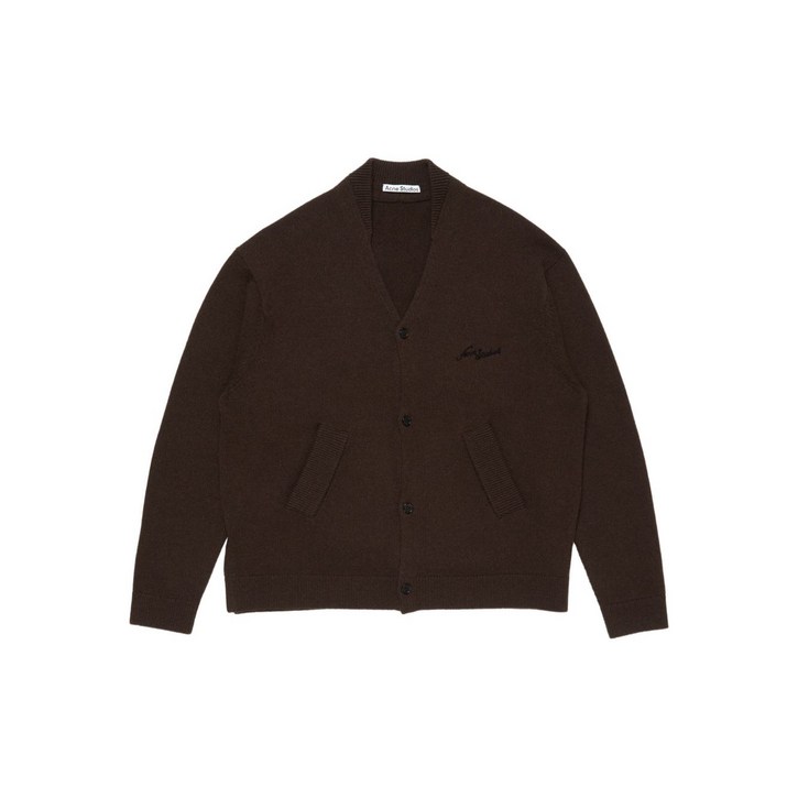 아크네 스튜디오 로고 자수 버튼 가디건