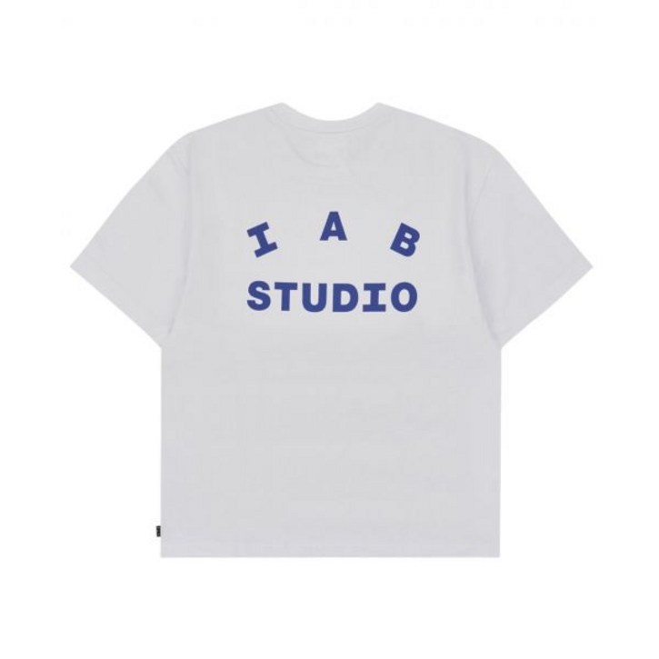 [정품 보증] IAB Studio T-Shirt White Navy - 22FW 아이앱 스튜디오 티셔츠 화이트 네이비 - 22FW