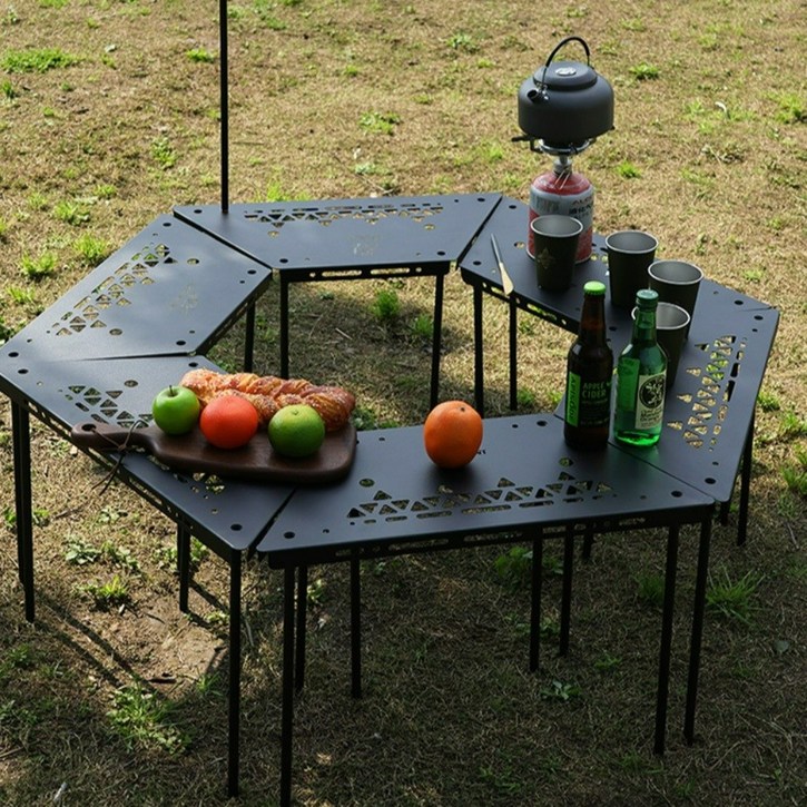 철재 육각 화로대 테이블 캠핑용 바베큐 육각 조립식