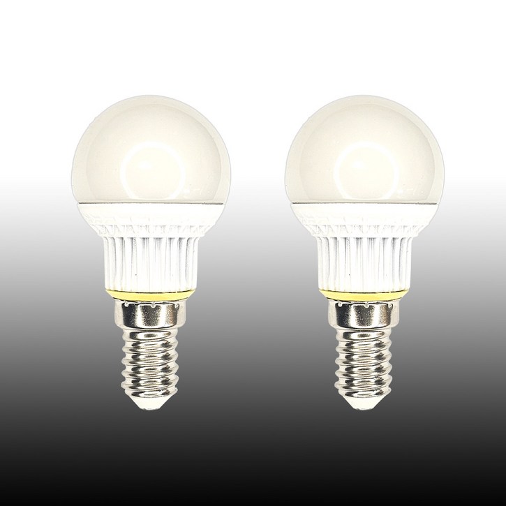 포커스 led 미니크립톤 4.5w e14 4000k 백색 불투명 미니 작식용 친황경 램프 기존백열램프 25w 대체 사용 2개, 2개, 백색