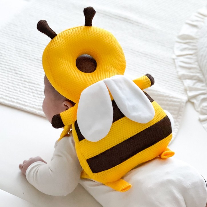 리틀클라우드 유아 아기 머리쿵 방지 머리 보호대 쿠션, 2개, 꿀벌 6