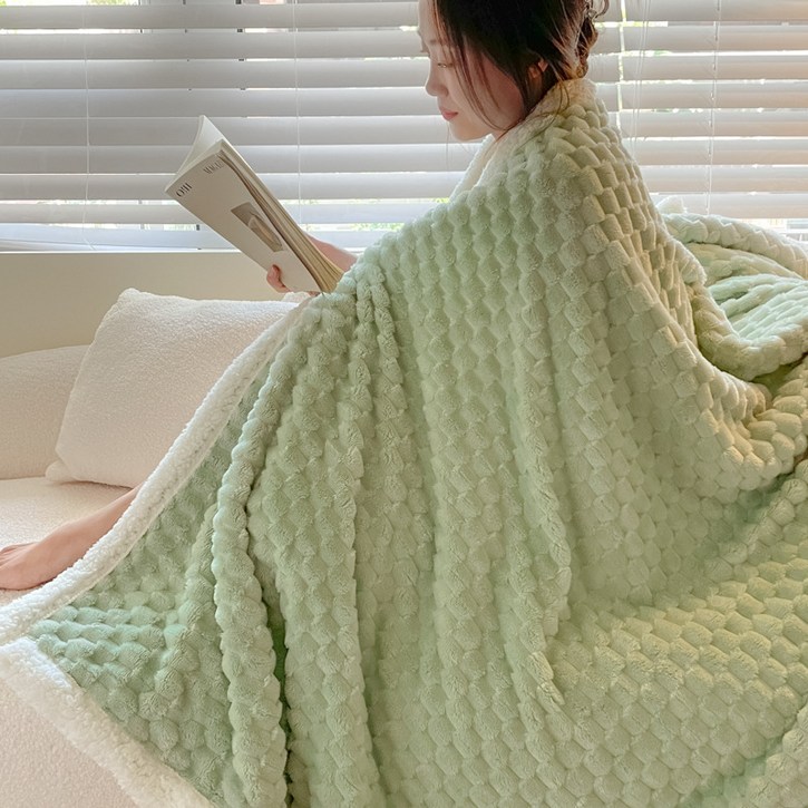 Roomxyd 뽀그리 양털 극세사담요 블랭킷 무릎담요 겨울 이불담요 대형