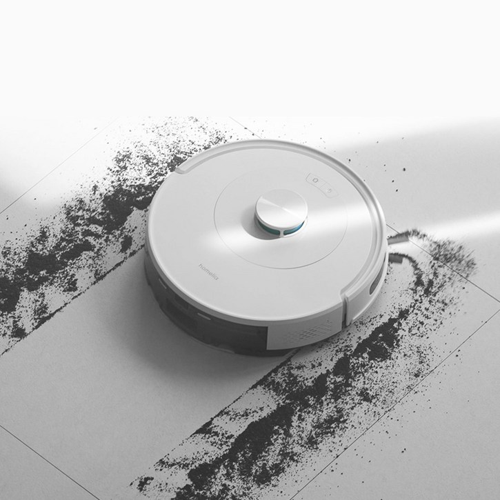 [신제품] 홈리아 로봇청소기 스마트 물걸레 청소 강력 흡입 자동충전, 화이트, 클린스테이션
