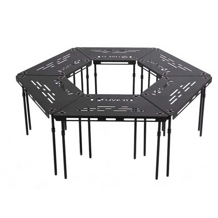 캠핑육각테이블 육각화로대 PCT-391-K 카키 접이식테이블 휴대용 알루미늄 합금 캠핑