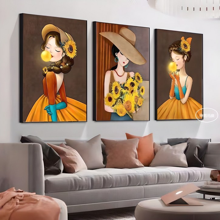 행운그림 다루미 행운이 들어오는 그림 사진 액자