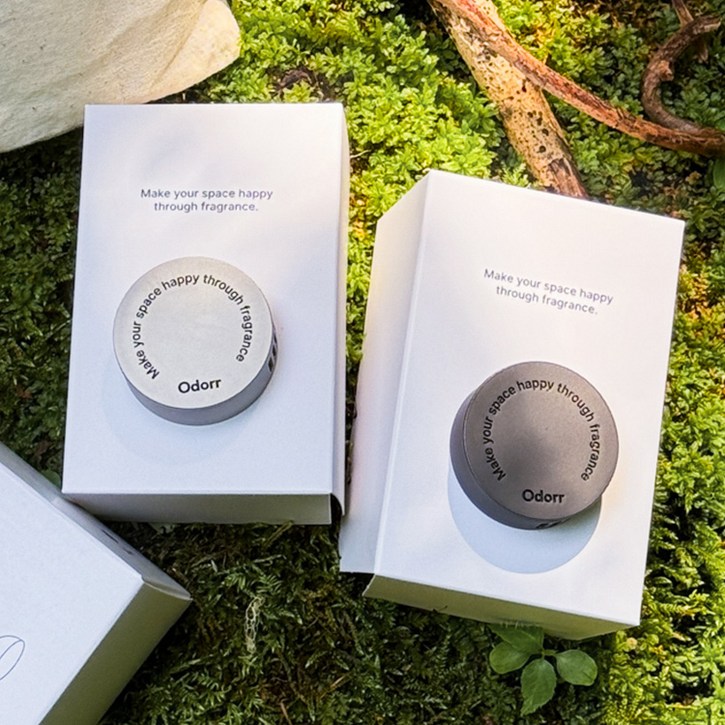 오도르 차량용 방향제 송풍구 디퓨저 블랙(무광), 1개, 쿨그레이