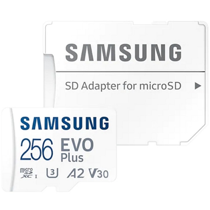 삼성전자 MicroSDXC EVO PLUS 2021 Class10 UHS-I U3 256GB 메모리카드 (어댑터포함), 1개