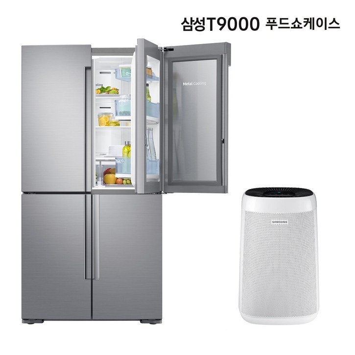 사은품 삼성 공기청정기 삼성 냉장고 T9000 푸드쇼케이스 RF84R9203S8 5도어848L맞춤보관실