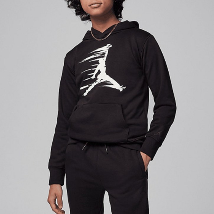 나이키 조던 플라이트 주니어 프렌치 테리 풀오버 후디 어린이 티셔츠 블랙