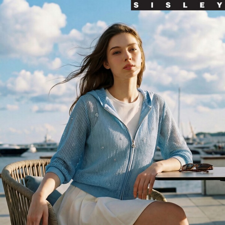 SISLEY 시슬리 26SS 후드 썸머 가디건