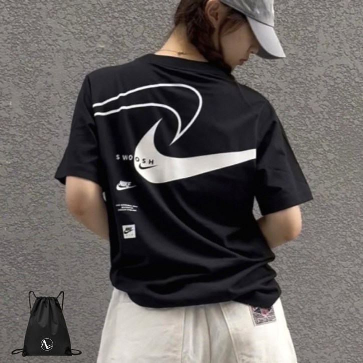 (백화점 정품) 나이키 여성 반팔티 오리지널 더블 스우시 여름 여자 면티 반팔 티셔츠 NSWDST (스포젠가방)