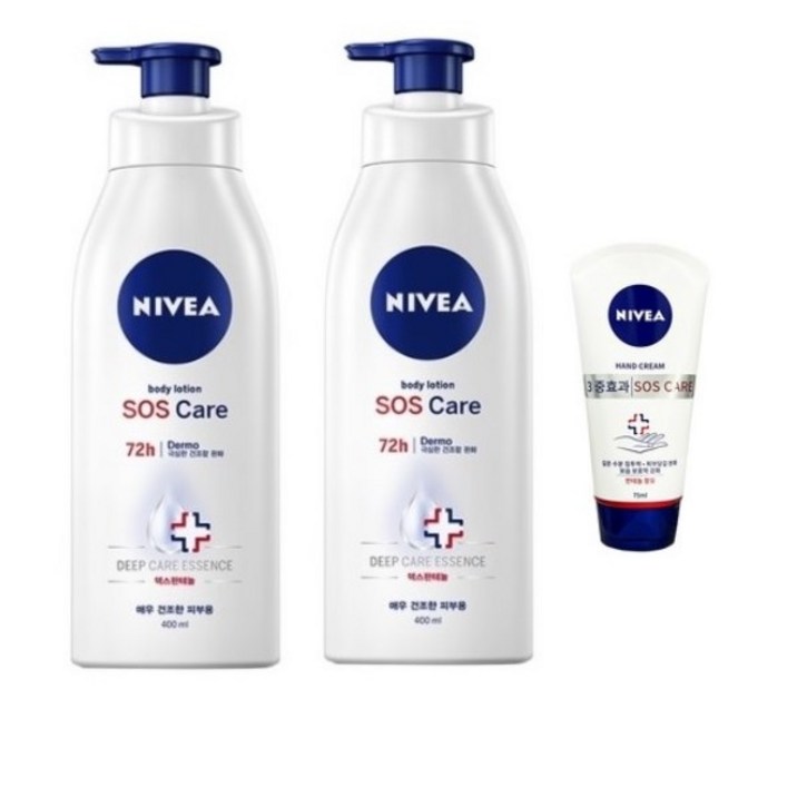 겨울한정구성 니베아 에스오에스 로션 800ml  에스오에스 핸드크림 75ml