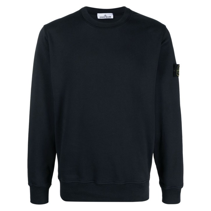 스톤 아일랜드 컴퍼스 배지 코튼 스웨트셔츠