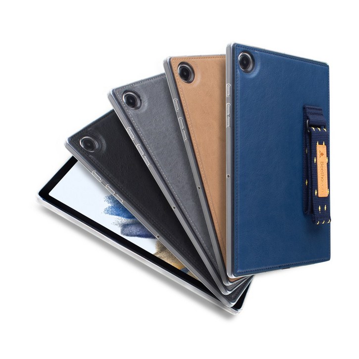 베토벤 갤럭시 탭A8 핸드그립 케이스 SM-X200, X205, 01-블랙