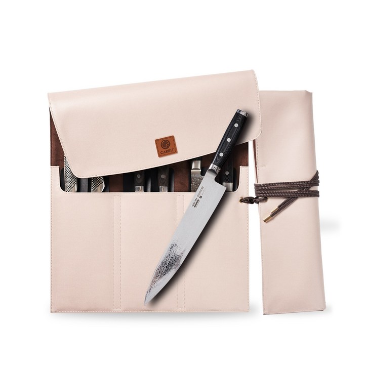 캐릿 II 칼가방 프리미엄 셰프 나이프 칼 케이스 보관함 (Ver. 45cm), 1개, 아이보리