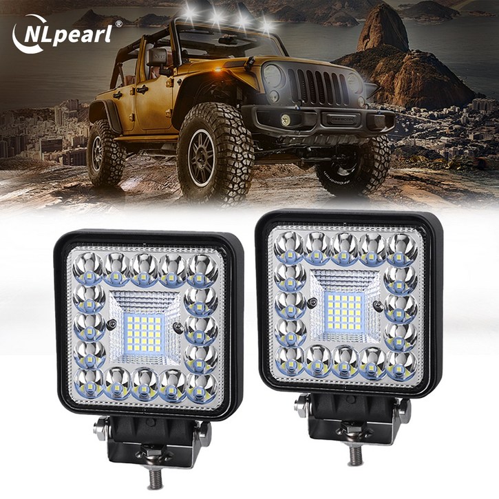 12V-24V굴삭기 덤프트럭 크레인 지게차 차폭등 123와트급 화물차 써치라이트 작업등 2개, 1세트