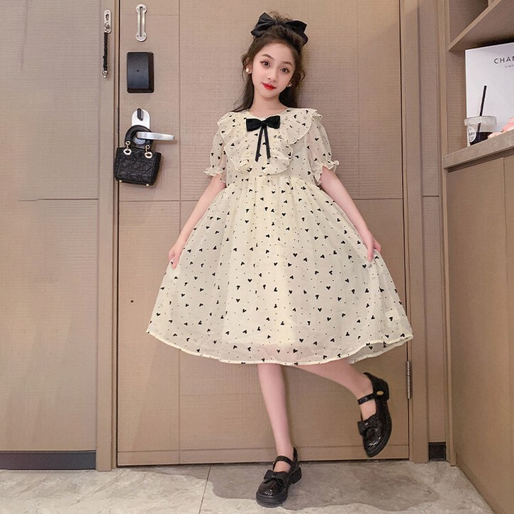 밀크봉봉 초등학생 중학생 여아 하트 원피스