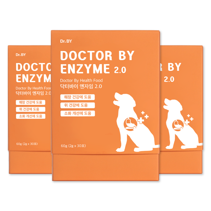 닥터바이 엔자임 강아지 췌장 영양제 소화 효소, 30회분, 소화기능췌장개선, 3개