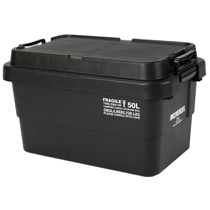 원스위크라이프 캠핑 스태킹 카고 박스 플랫타입, 블랙