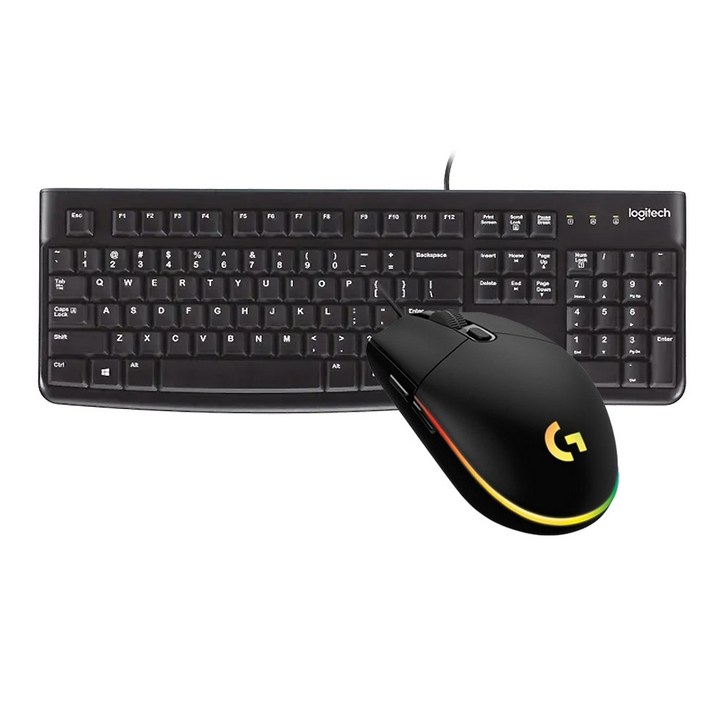 로지텍 K120 NEW 유선 키보드 + G102 블랙 (벌크) 게이밍 유선 마우스 세트, K120+G102블랙(벌크), 로지텍 키보드마우스세트, 일반형