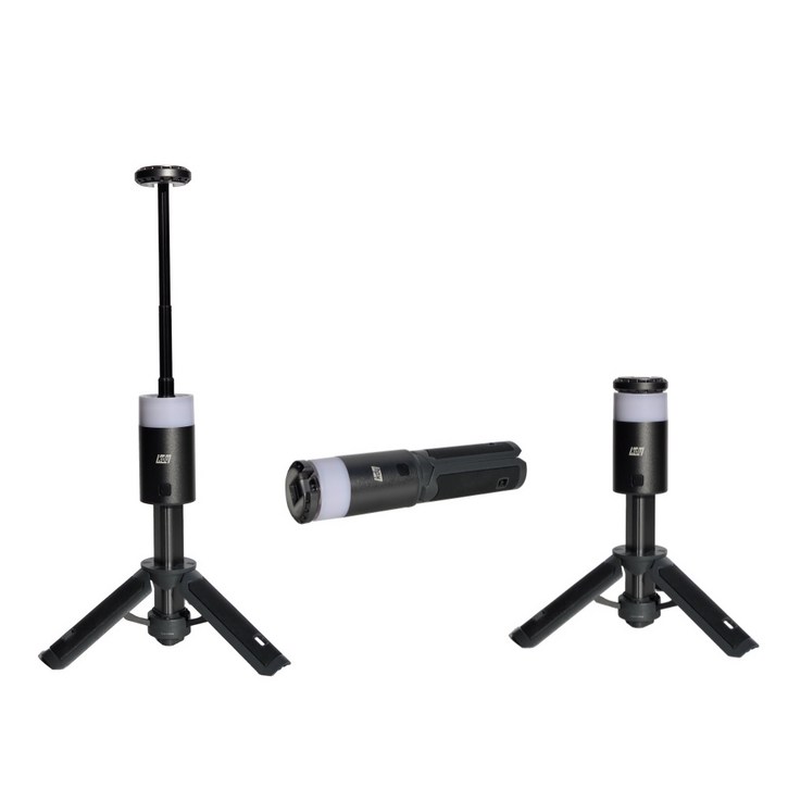 트랜스폼 랩스 캠핑랜턴 휴대용 충전식 LED 스탠드 포함, 1개, 블랙