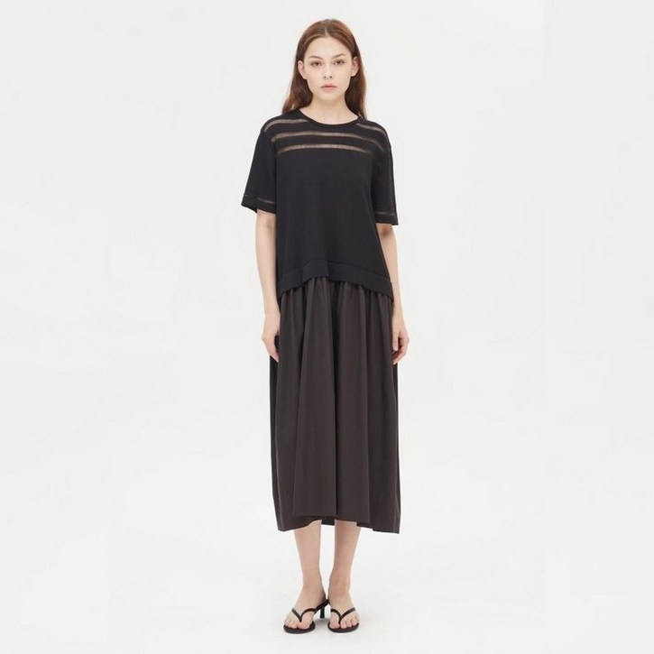 매장정품 SISLEY 시슬리 니트 패치 원피스 SAOPE6431 783618
