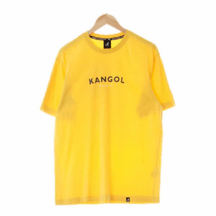 기타 9276 KangoI 옐로우 프린팅 면 일단라벨라운드반팔티 S 수지네 구제