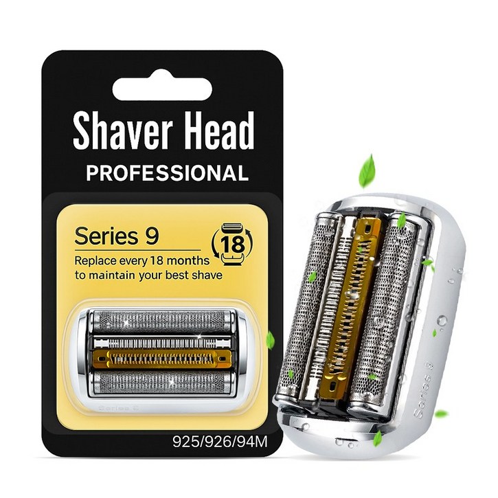 브라운 시리즈9 호환 면도기 헤드 (92M/92B/92S/94M 호환), 실버, 1개