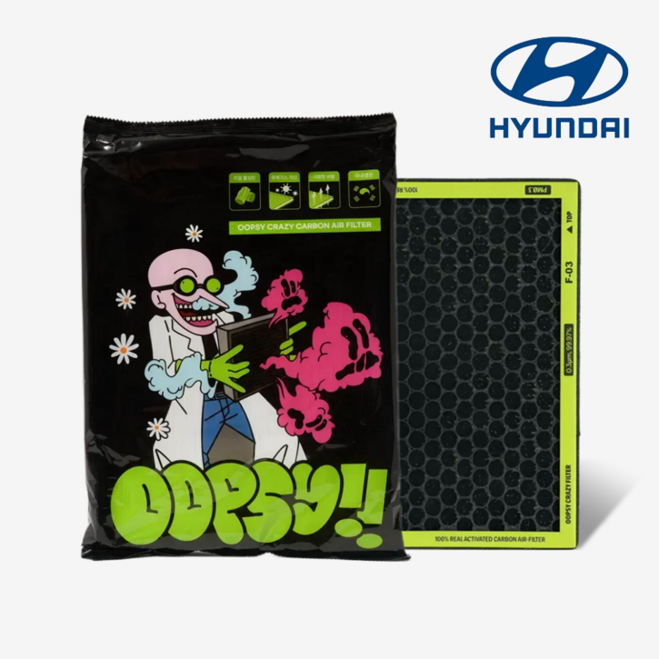 현대 웁시 0.3PM 차량용 리얼 활성탄 에어컨 필터, 1개, 아이오닉 6 (22년~현재)