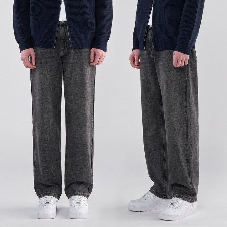 팀스핏품질보증 남성용 3038 세미 와이드 청바지 프리미엄 코튼 데님팬츠 빅사이즈