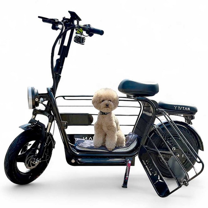 타이탄600 pro 강아지 대형견 대용량 전기 스쿠터 전동 21ah 블랙, 블랙3번사은품, 하이텐강