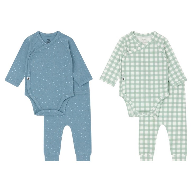 코니 신생아용 밤부 바디수트  레깅스 2종 세트