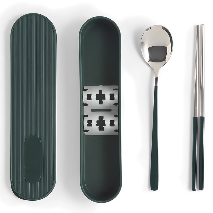 보니오 무소음 휴대용 도시락수저 케이스세트