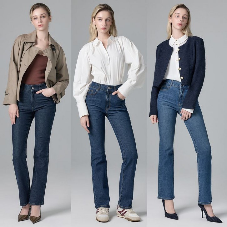 뱅뱅 25년FW 여성 플레어핏 라이크라 데님 3종