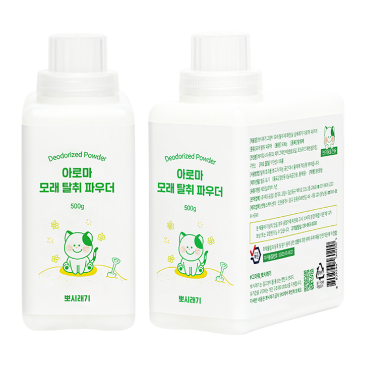 뽀시래기 고양이 아로마 모래 탈취 파우더, 500g, 4개 뽀시래기 고양이 아로마 모래 탈취 파우더, 500g, 4개