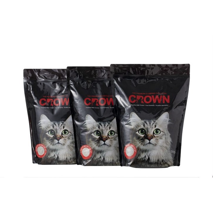 [1+1+1] 크라운 먼지없는 벤토나이트 고양이모래 6.3kg X 3개 / 오리지널 업그레이드 버전, 고양이모래 무향 - 쇼핑뉴스
