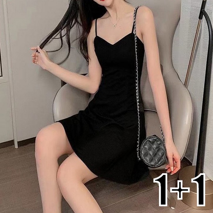 11 레오샵 여성 블랙 미니 원피스