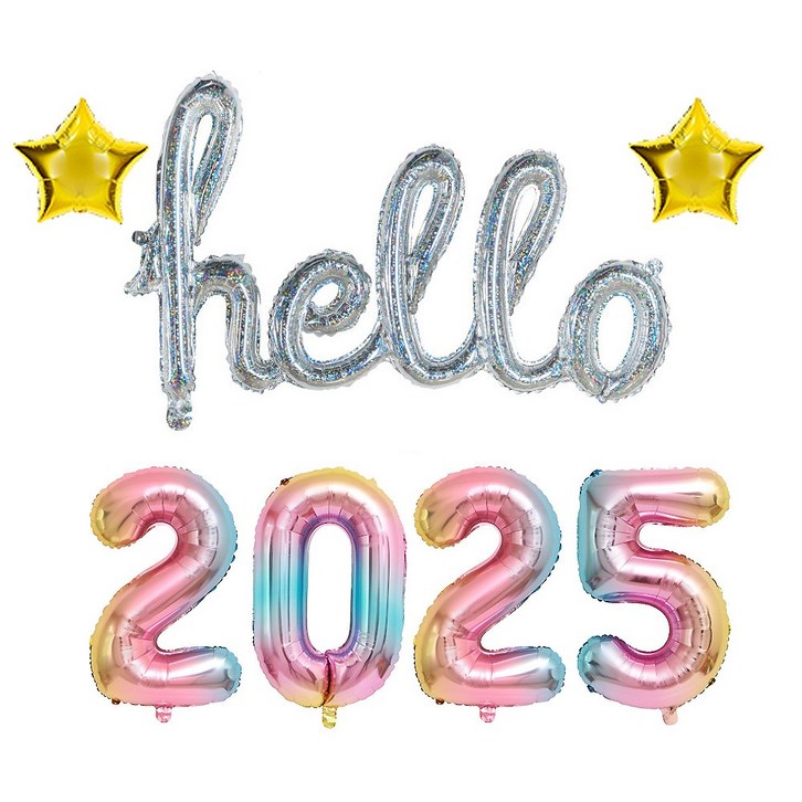 올리브파티 2024 2025 신년 파티 용품 풍선 세트 패키지