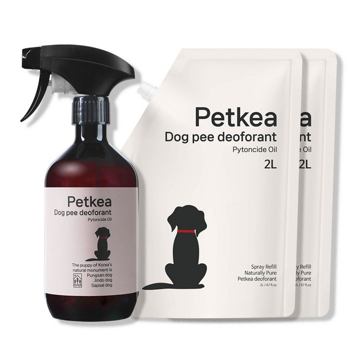 펫케아 강아지탈취제 피톤치드 천연 스프레이 반려견 오줌냄새 제거  공병, 1개, 4L