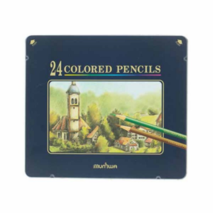 문화연필 넥스프로 고급 유성색연필, 24색, 1개 - 투데이밈