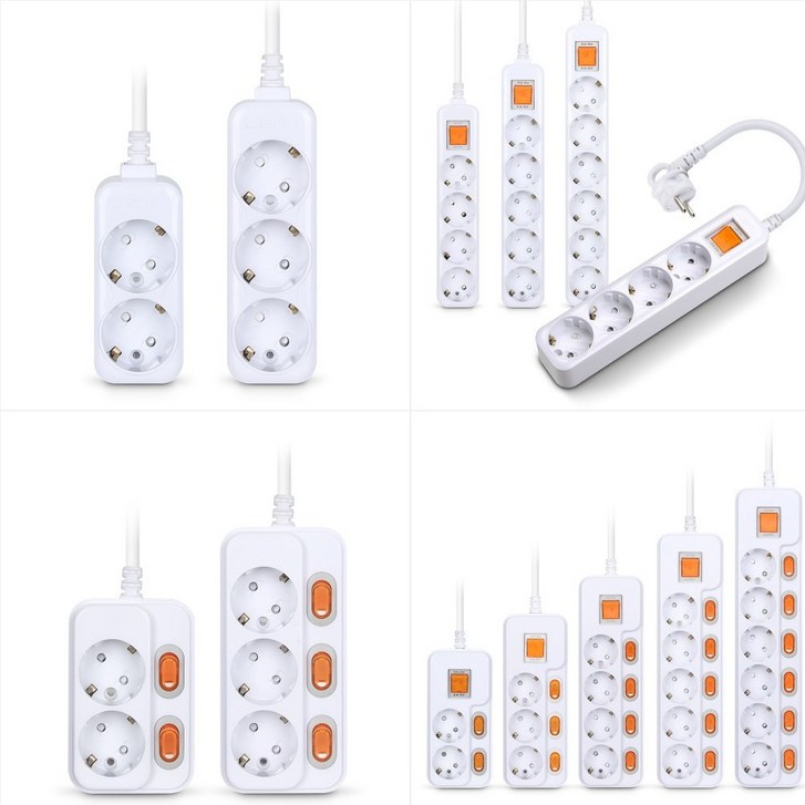 케이브몰 국산 현대일렉트릭 2구 3구 4구 5구 6구 16A 2800W 고용량 과부하차단 멀티탭