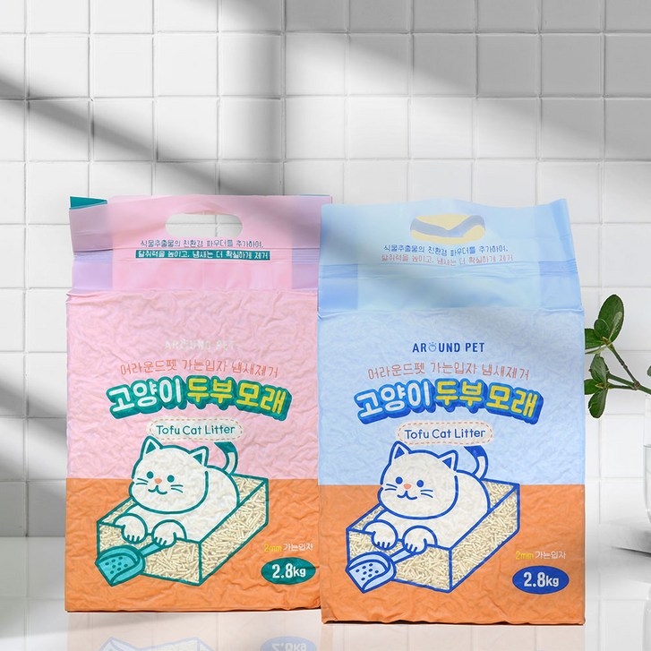 어라운드펫 고양이 두부모래 가는입자 냄새제거 모래, 라벤더향, 6팩, 7L 어라운드펫 고양이 두부모래 가는입자 냄새제거 모래, 라벤더향, 6팩, 7L