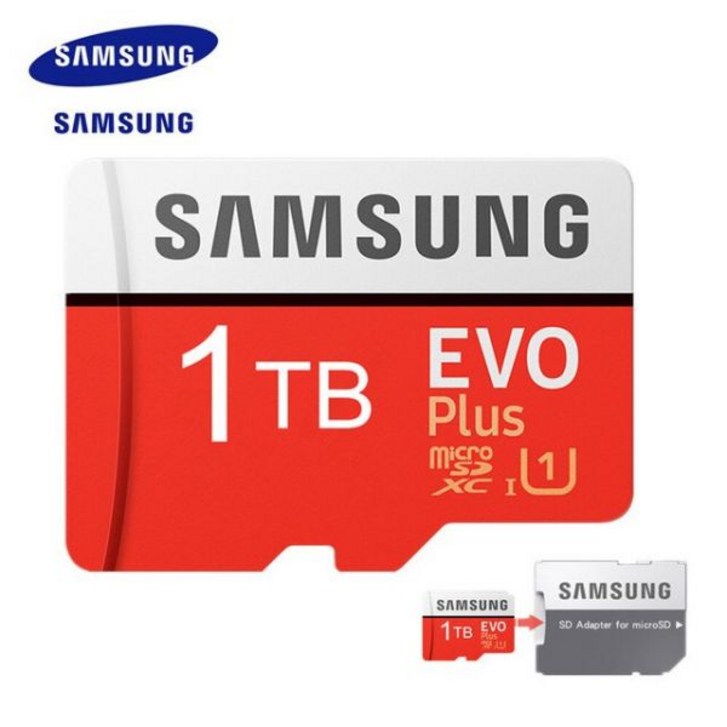 새로운 원본 Samsung SD 카드 128GB 256GB 512GB 1TB 메모리 카드 Class10 EVO 선택 TF 카드 Minisd 플래시 Usb Pendrive 무료 어댑